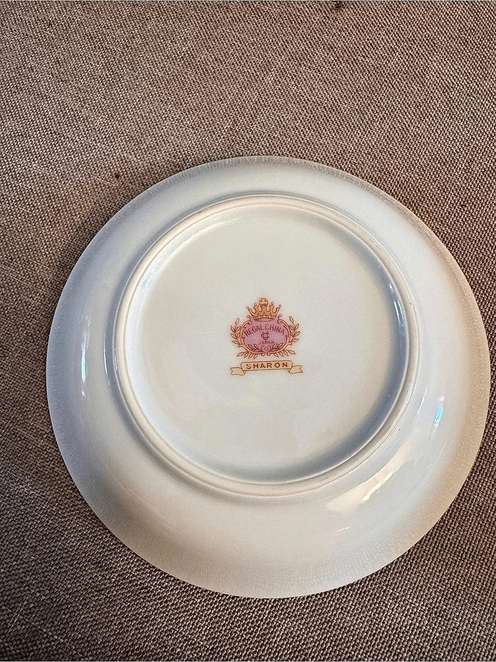 Vintage c. 1950s–60s Regal China Japan Sharon Floral Saucers Set of 6